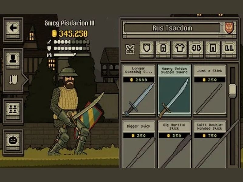 Kho vũ khí và giáp trụ trung cổ đã được mở khóa hoàn toàn trong Bloody Bastards hack
