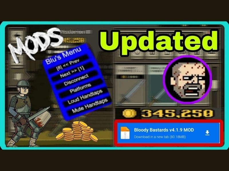 Hình ảnh minh họa các bước cài đặt file Bloody Bastards hack trên điện thoại Android.