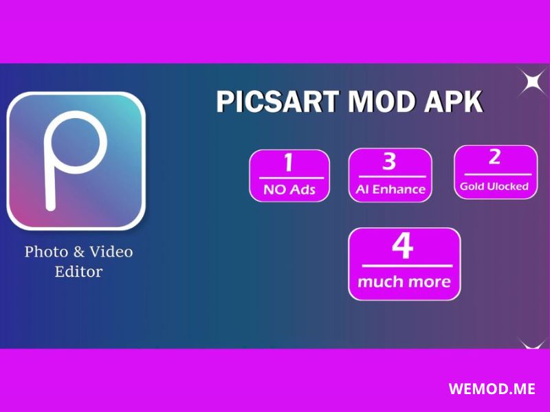 Lợi ích khi sử dụng Picsart Mod Apk mở khóa tính năng Gold miễn phí.