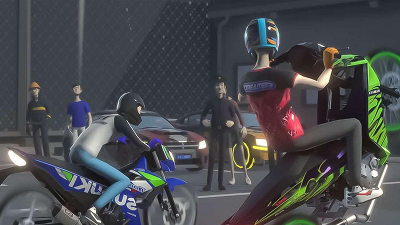 Trải nghiệm cảm giác bốc đầu wheelie đỉnh cao trong game Asian Drag Champion.