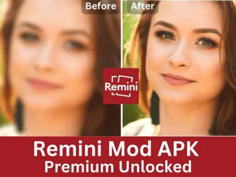Làm rõ nét các chi tiết khuôn mặt bằng AI trong Remini Theartpics Mod Apk.