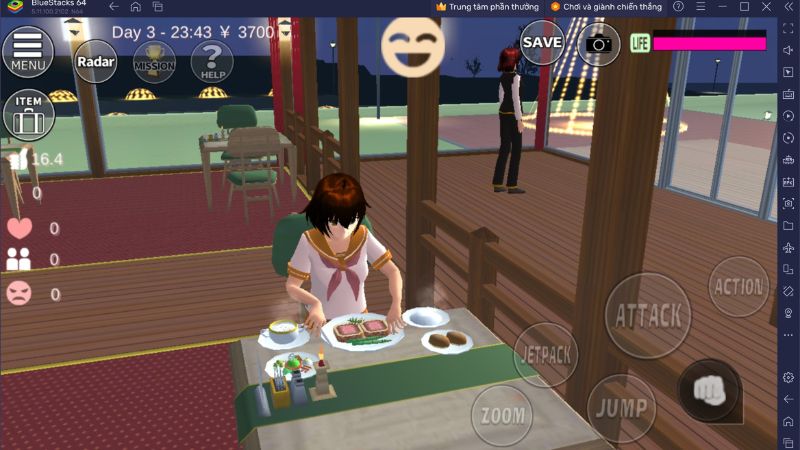 So sánh sự khác biệt giữa Sakura School Simulator bản gốc và bản Mod menu đầy đủ tính năng.