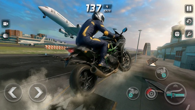 Thử thách kỹ năng stunt điêu luyện cùng mod xtreme motorbikes.
