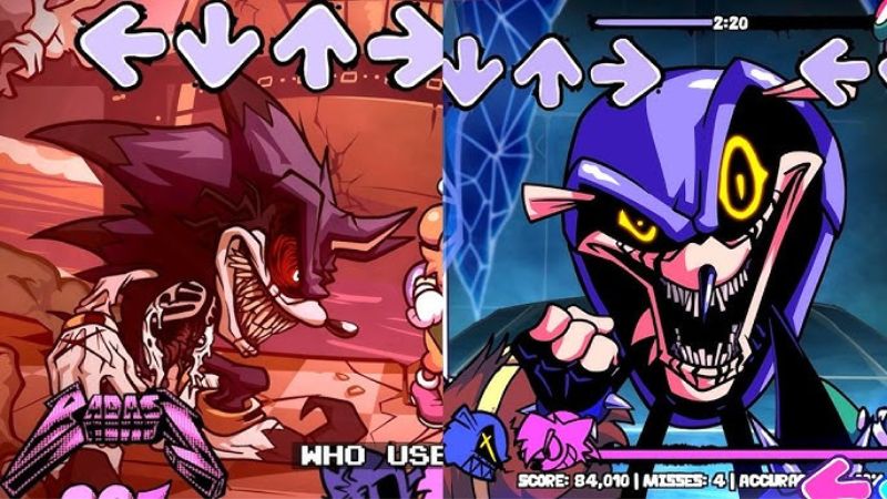 Kỹ thuật bấm phím nhanh để đạt điểm cao trong game âm nhạc Friday Night Funkin Mod.