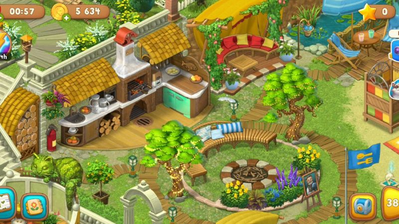 Tính năng vô hạn sao trong Gardenscapes mod giúp xây dựng vườn nhanh chóng