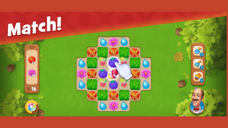 Bí quyết và mẹo chơi game Gardenscapes để vượt qua các màn Match-3 siêu khó