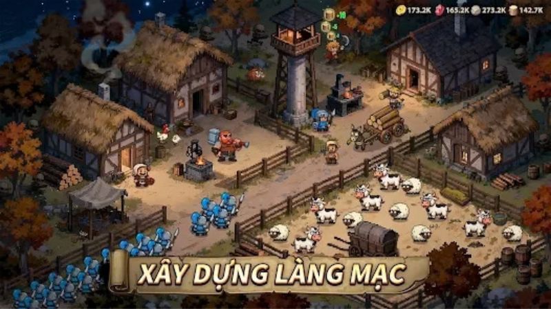 Cách xây dựng làng mạc và nâng cấp công trình trong thời đại anh hùng mod.