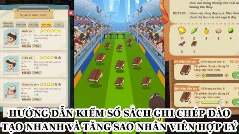 Nhân viên phục vụ và đầu bếp chuyên nghiệp trong tiệm lẩu hạnh phúc.
