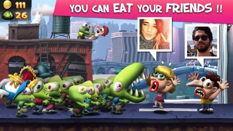Giao diện chính của game Zombie Tsunami Hack v4.6.9 với binh đoàn xác sống hùng hậu.