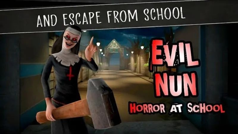 Hành động giải đố kịch tính trong gameplay Evil Nun Mod APK